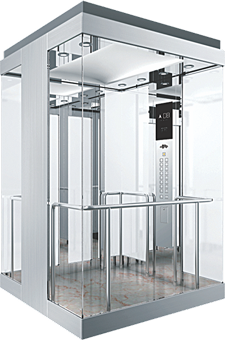 Square Full Glass Cabin